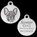 French Bulldog Engraved 31mm Large Round Pet Dog ID Tag